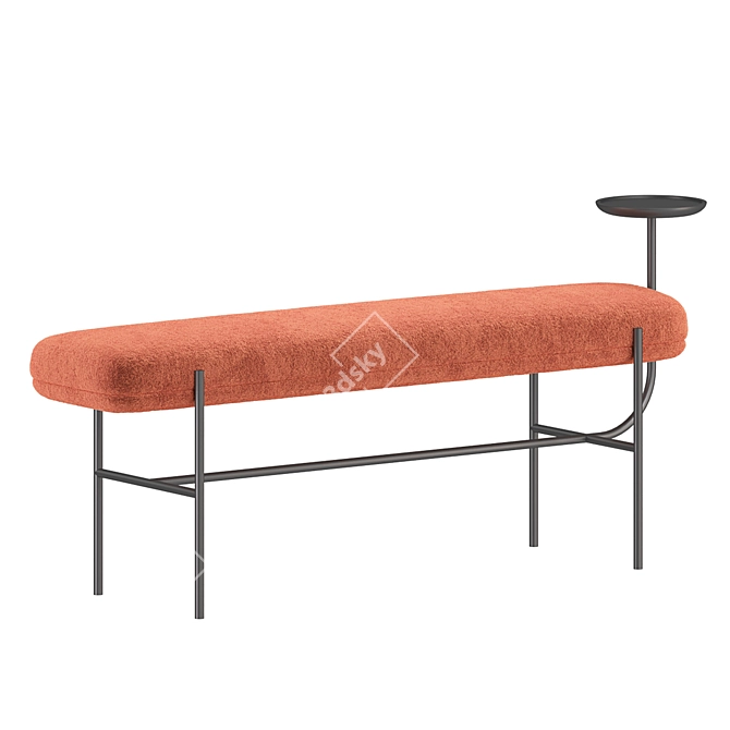 Viesso Inna Modern Wood Bench 3D model image 1