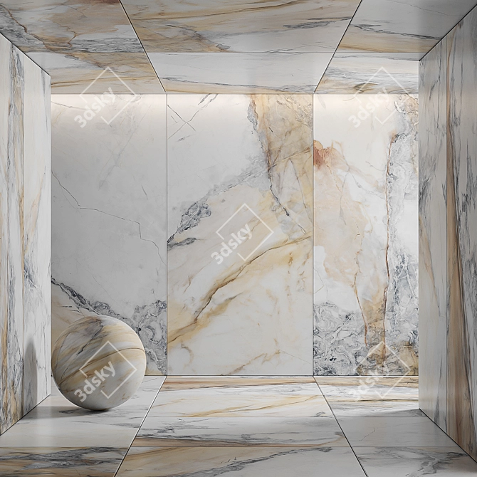 IDALGO Lusso Oro Ceramic Tiles 3D model image 1