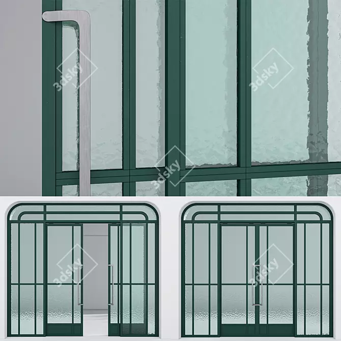 Modern Aluminium Door Model 351 3D model image 3