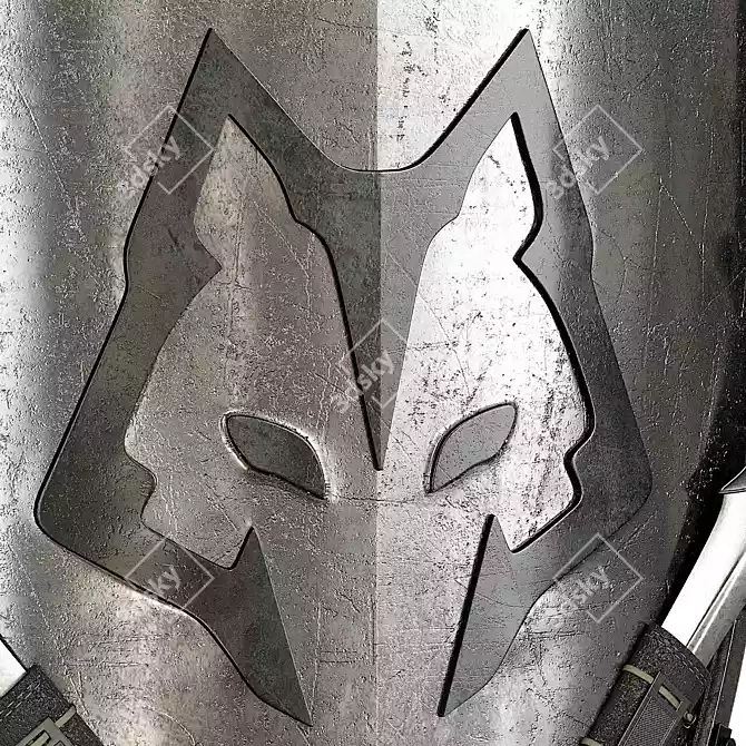 Warrior Shield Wall Decor 3D model image 4