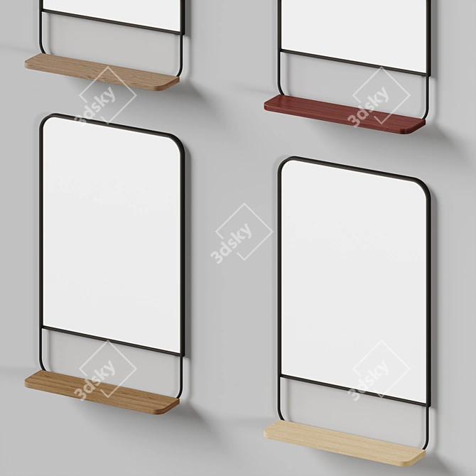 Nkuku Harni Mango Mirror Shelf 3D model image 4