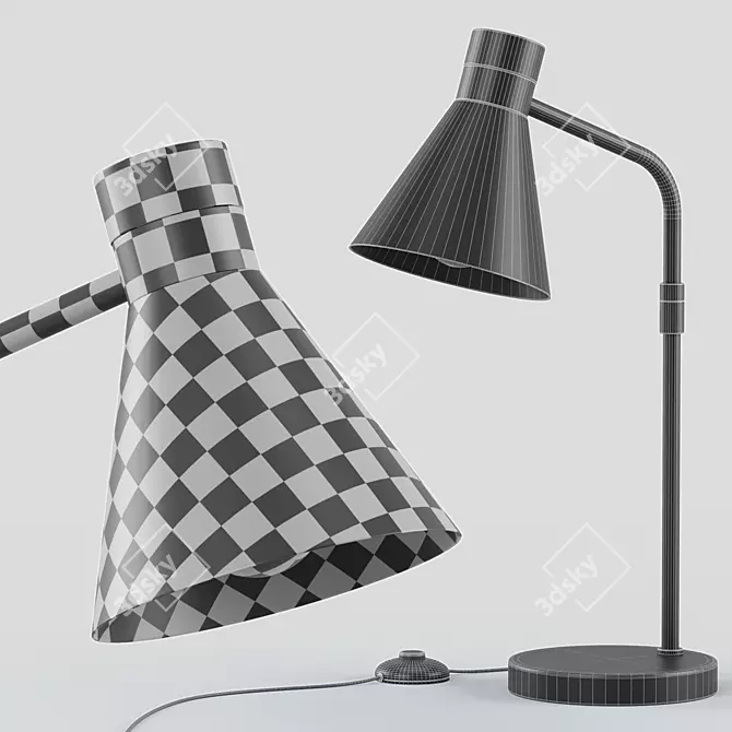 Modern Metal Table Lamp - Sleek Design 3D model image 3