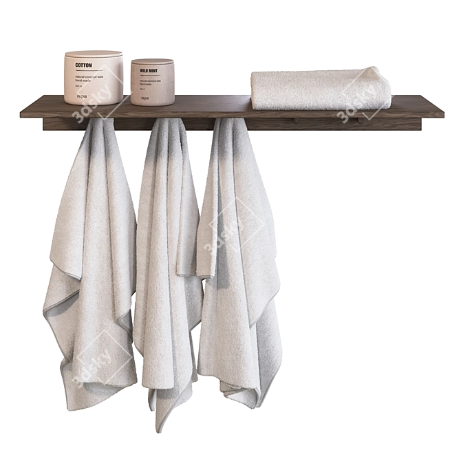 Hanging Towel Decor Set 3D model image 1