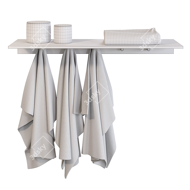Hanging Towel Decor Set 3D model image 3
