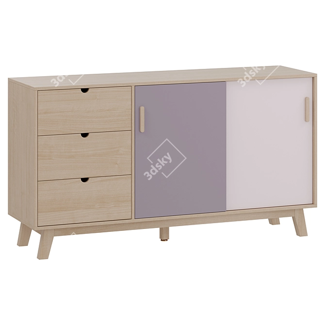 Modern Buffet Lund Unit 3D model image 1