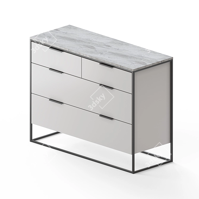 Nord Comoda & Bedside Table 3D model image 2