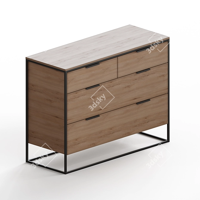 Nord Comoda & Bedside Table 3D model image 3