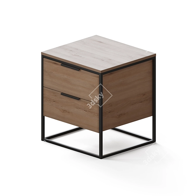 Nord Comoda & Bedside Table 3D model image 4