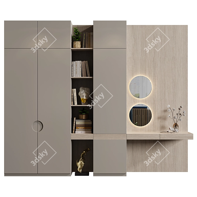 Sleek Wardrobe Storage Solution 3D model image 1