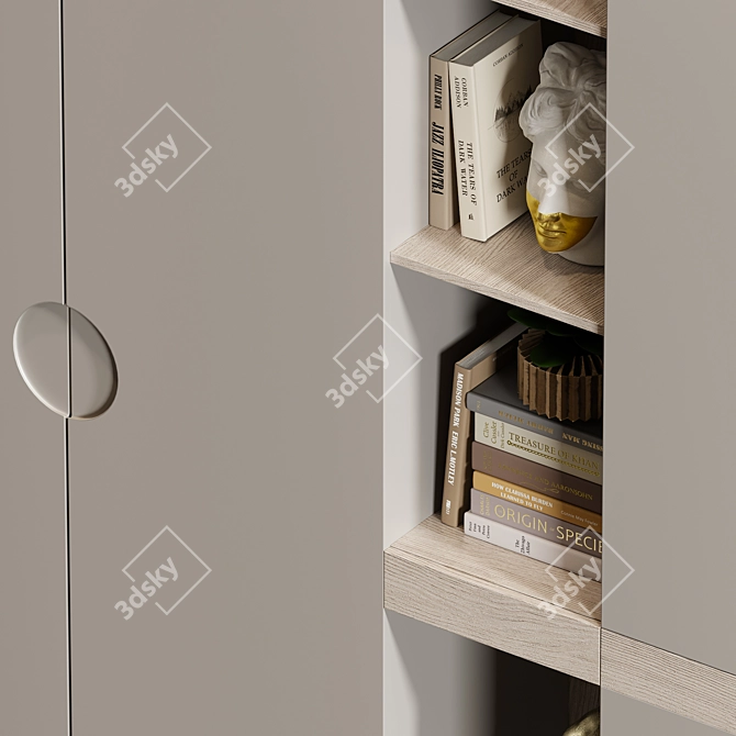 Sleek Wardrobe Storage Solution 3D model image 2