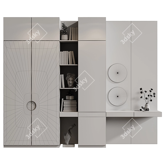 Sleek Wardrobe Storage Solution 3D model image 3