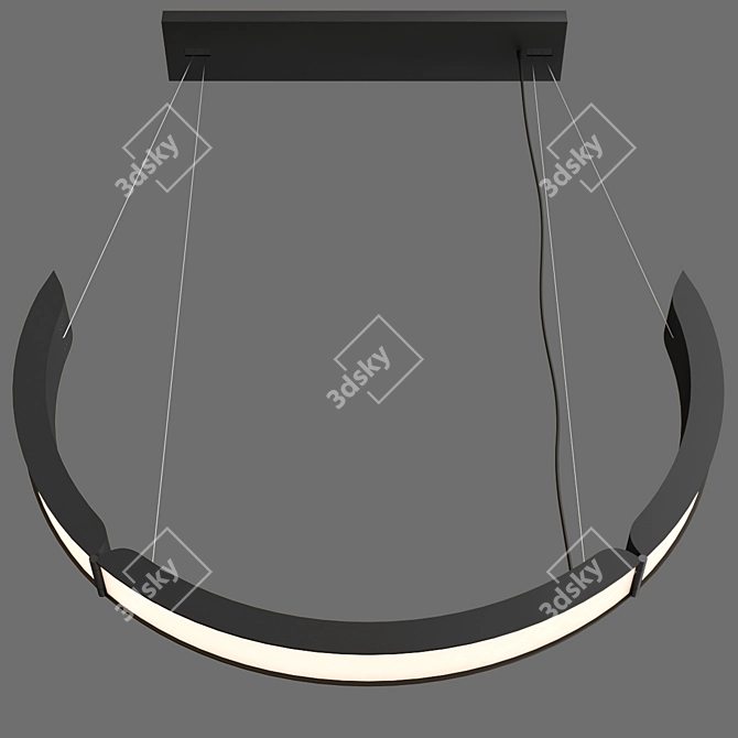 Sleek LED Pendant Lamp: ELO 3D model image 4