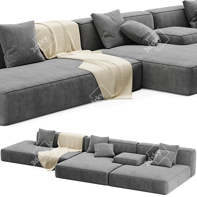 Lema Cloud Modular Sofa: Versatile Comfort 3D model image 2
