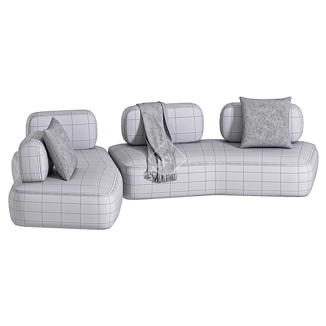 Modern Curve Sofa 2017 Edition 3D model image 3