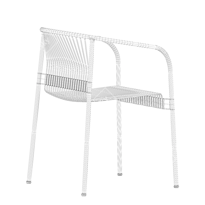Stylish Velit Armchair by Plank 3D model image 7