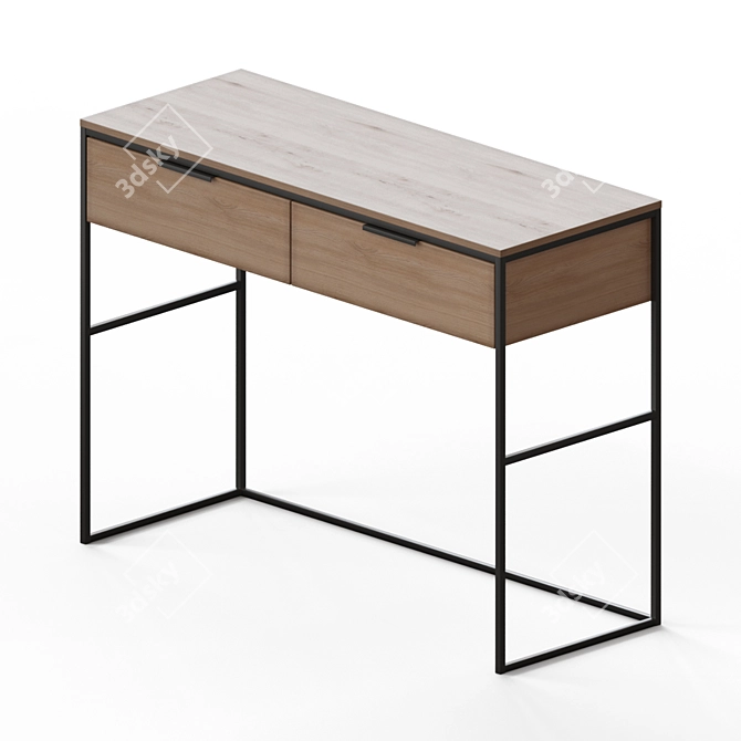 Nord Vanity Table in White 3D model image 2