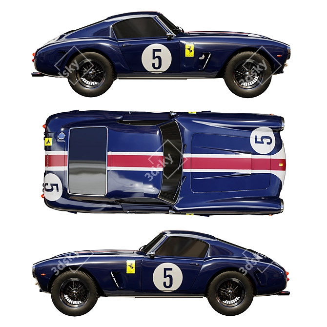 Ferrari 250GT 3D Model Kit 3D model image 7