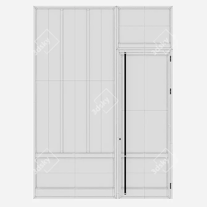 Modern Aluminium Door 356 Render 3D model image 5