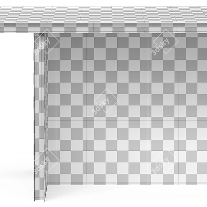 Modern Geometric Folio Table 3D model image 3