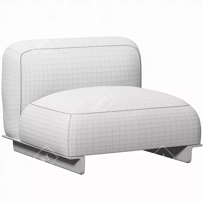 Modern Design Ralik Armchair 3D model image 4