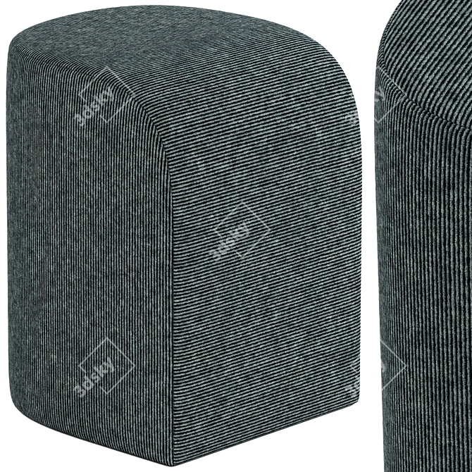 Tilly Small Ottoman | High-Res Texture 3D model image 1