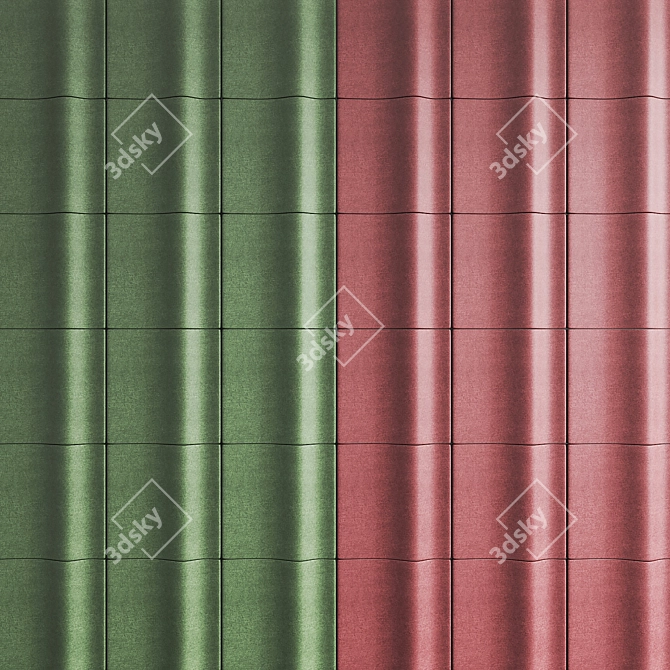 Textured Acoustic 3D Wall Tiles 3D model image 2