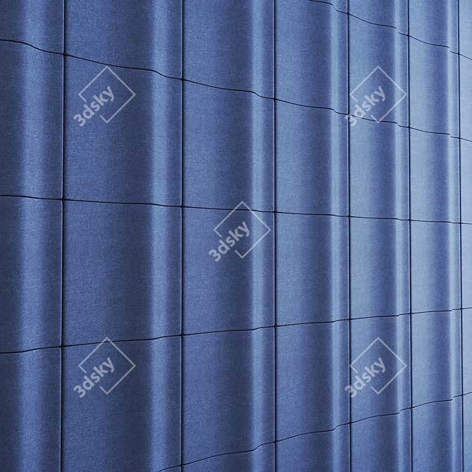 Textured Acoustic 3D Wall Tiles 3D model image 3