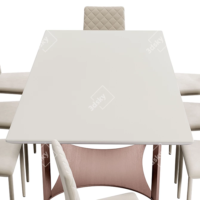 Velv Dining Chair and Impression Table 3D model image 2