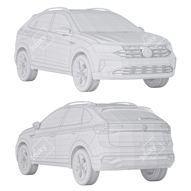 Modern Volkswagen Nivus 3D Model 3D model image 3
