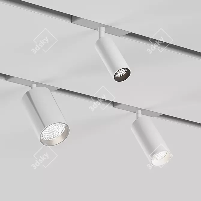 Sleek Modern LED Tube 3D model image 3
