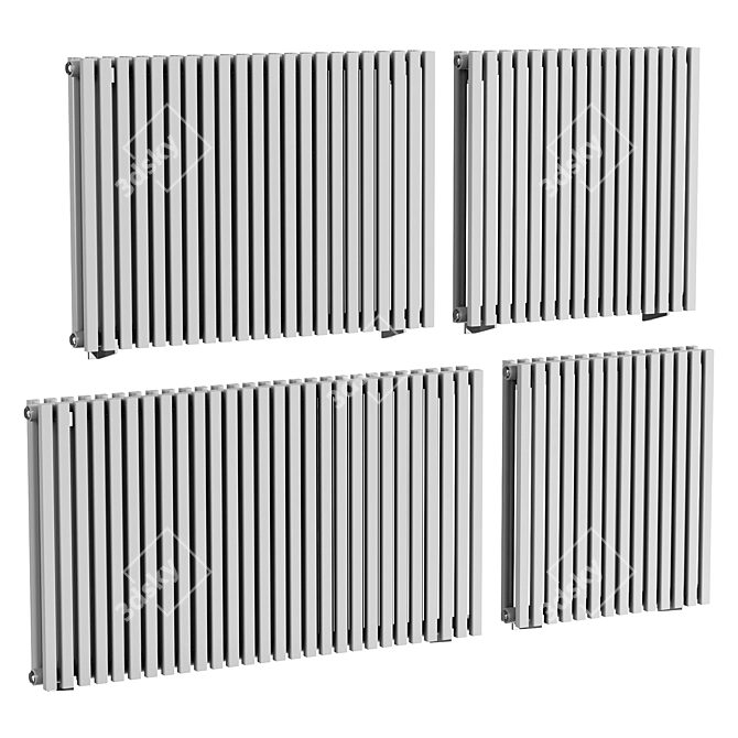 Designer Radiator Ultraheat Klon Horizontal 3D model image 1