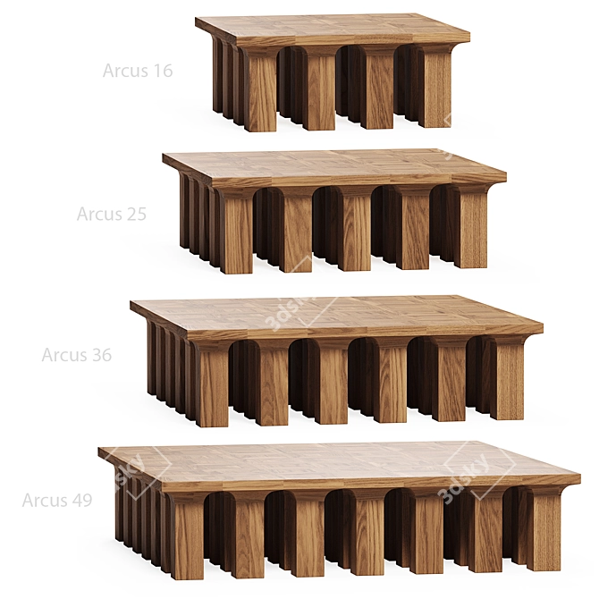 Sleek Arcus Coffee Table Collection 3D model image 7