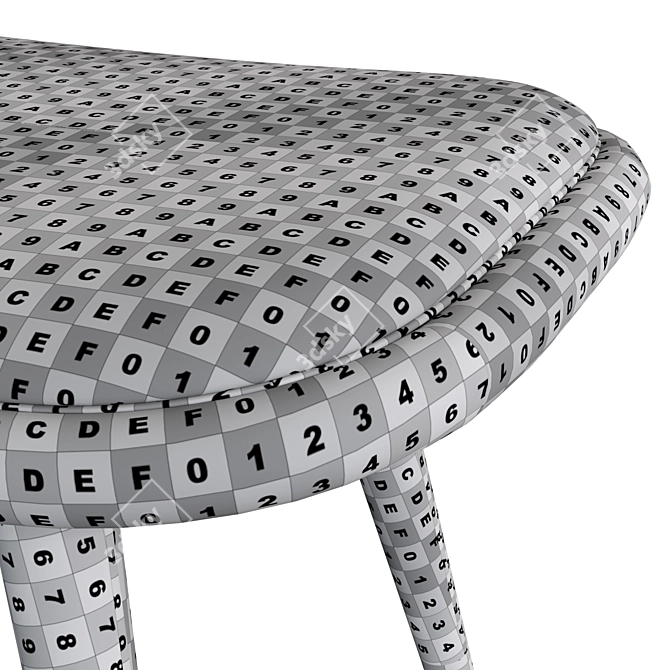 Frato Brasilia Stylish Modernist Stool 3D model image 6