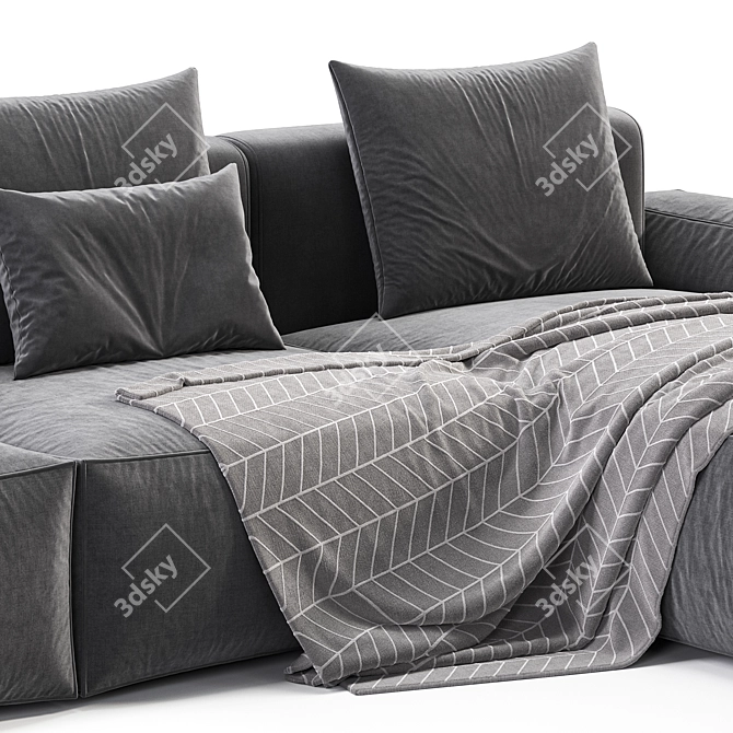 Sleek Loft Sofa, Modern Design 3D model image 3