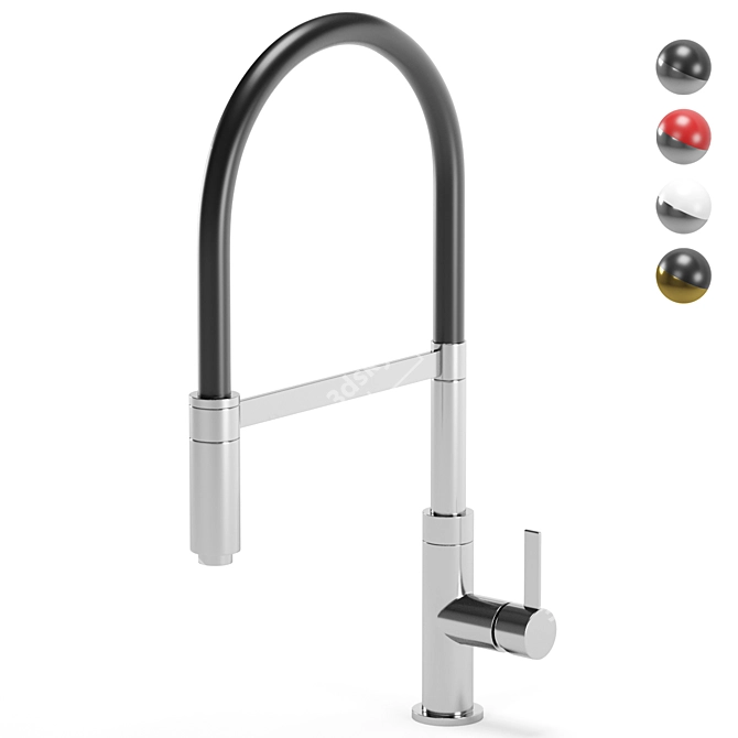 Modern Kitchen Faucet - Model Kit 3D model image 1