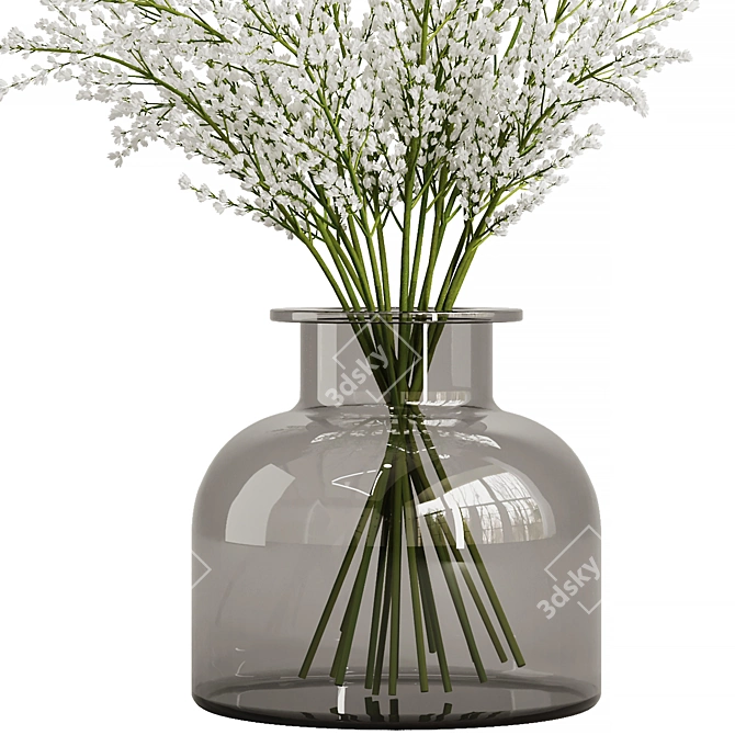Ethereal Baby's Breath Bouquet 3D model image 3