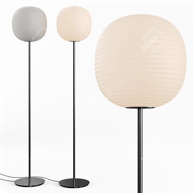 Sleek Lantern Floor Lamp adecuate 3D model image 1