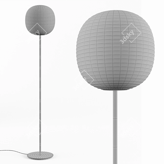 Sleek Lantern Floor Lamp adecuate 3D model image 2