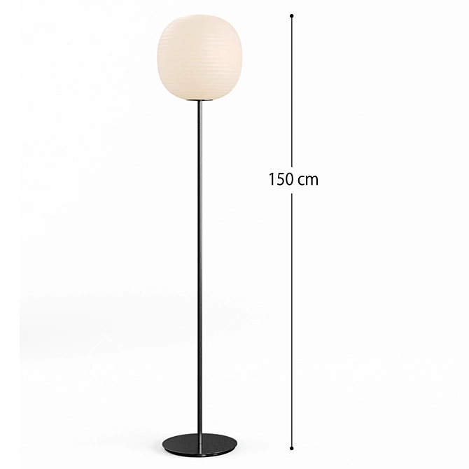 Sleek Lantern Floor Lamp adecuate 3D model image 3