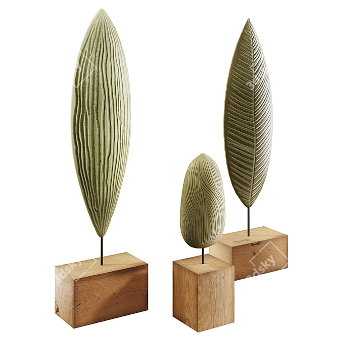 Modern Organic Sculpture Set 3D model image 3