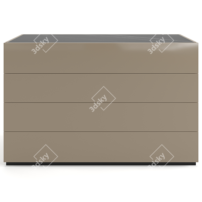 Modern Molteni 606 Chest 120cm 3D model image 3