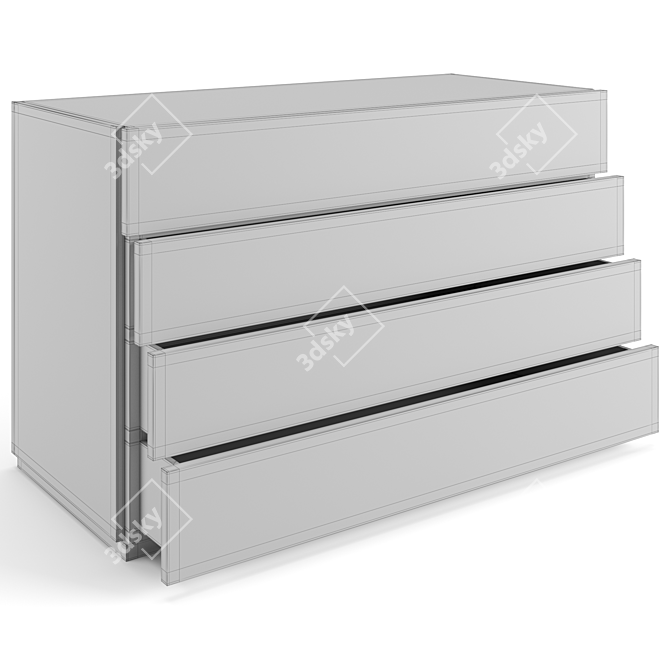 Modern Molteni 606 Chest 120cm 3D model image 6