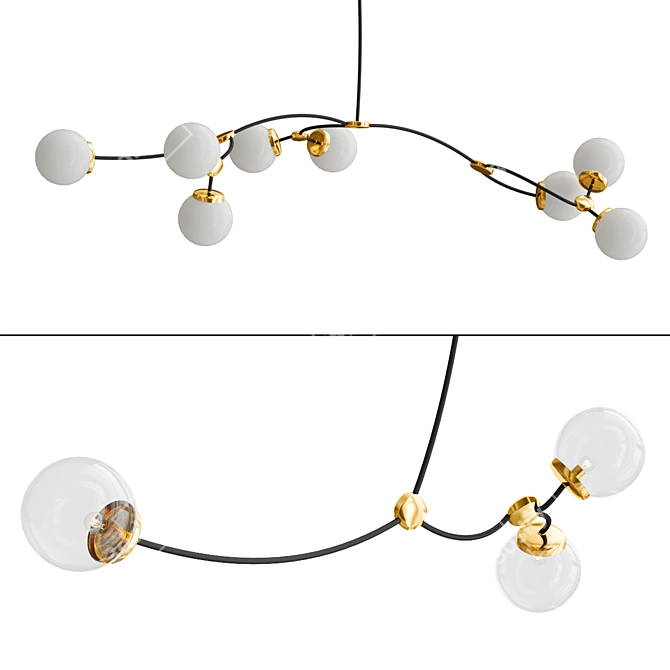 Elegant Ivy Pendant Light 3D model image 1