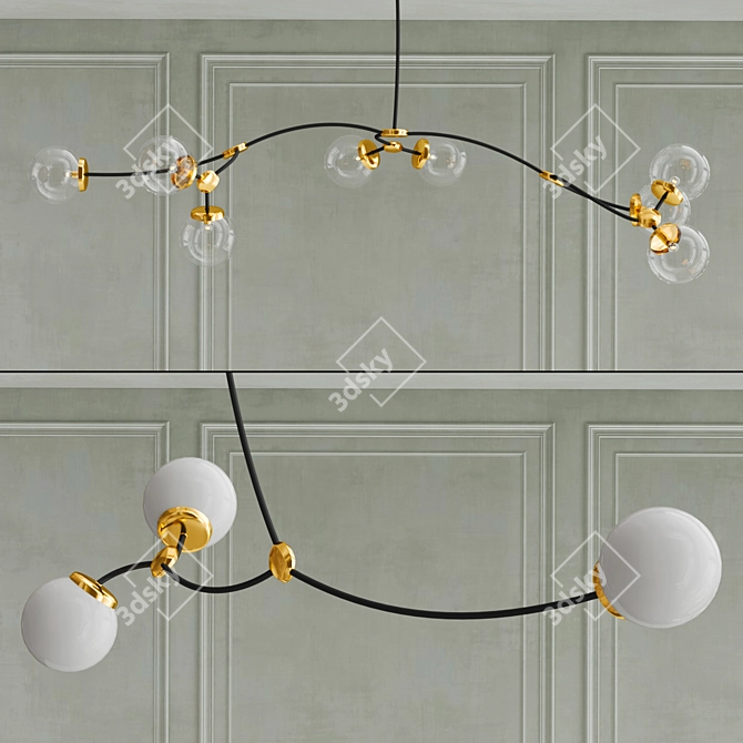 Elegant Ivy Pendant Light 3D model image 3