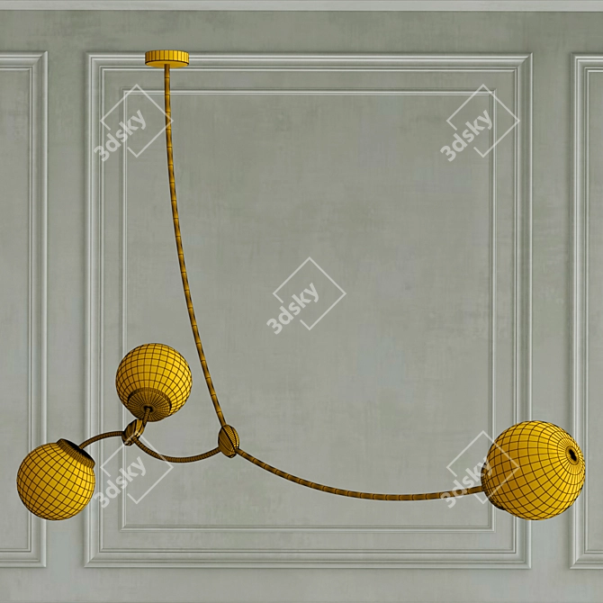 Elegant Ivy Pendant Light 3D model image 4