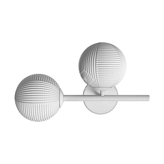 Modern MeshSmooth Wall Sconce 3D model image 4