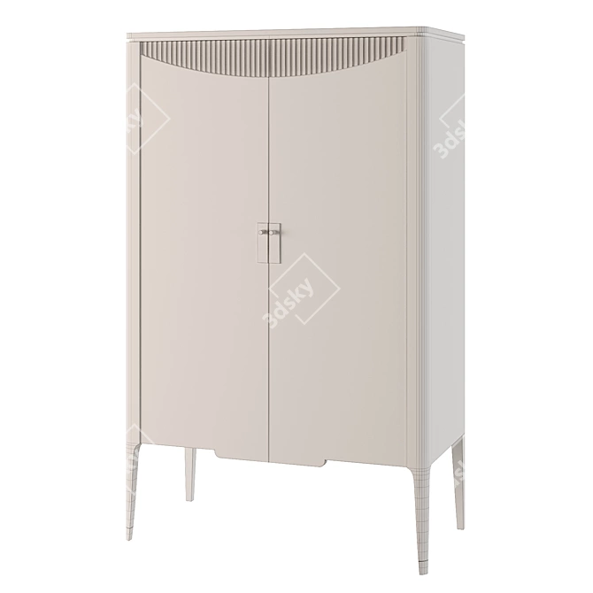 Italian Highboard Hinged Doors Bar 3D model image 4