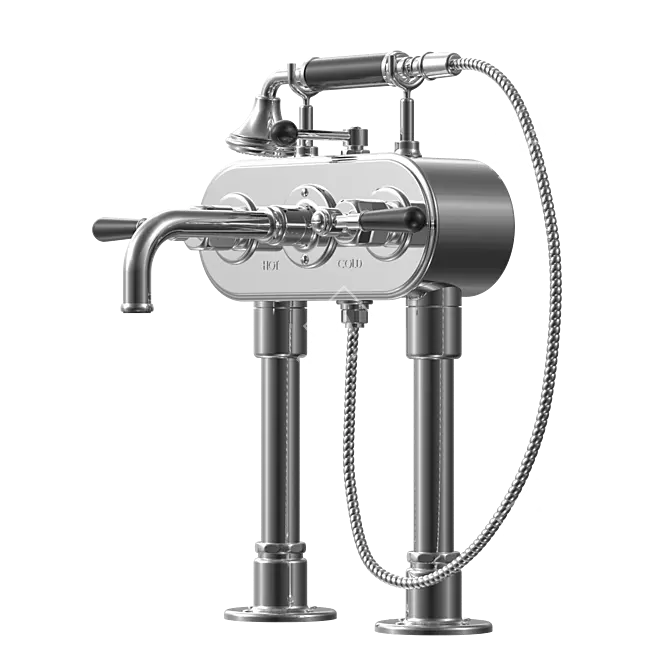 Title: Floor Mount Regulator Mixer 3D model image 1