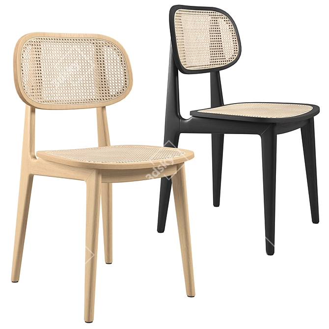 Stylish Titus Dining Chair 3D model image 1