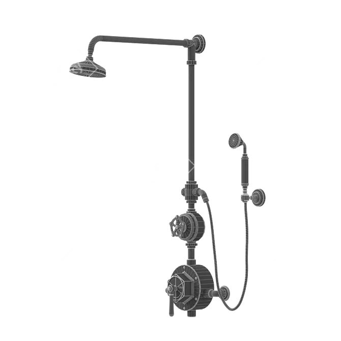 Regulator External Thermostatic Shower 3D model image 3